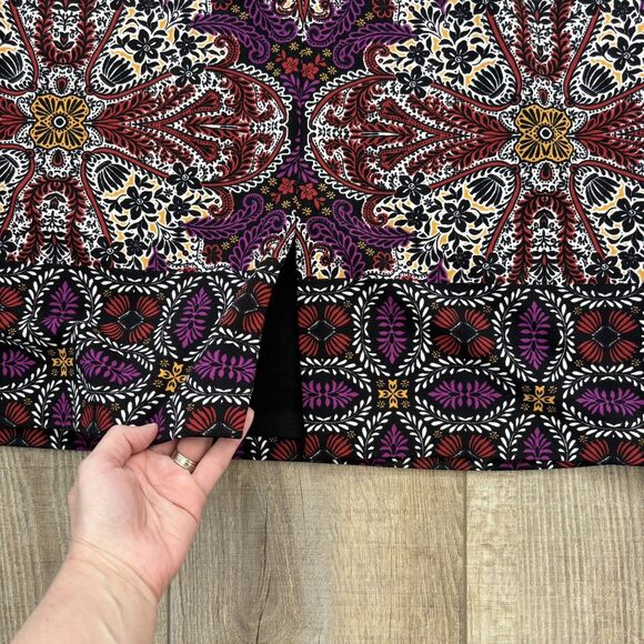 CHICO'S Womens Sz 3 (16/18) Multicolored Medallion Print Sheath Dress Lined Ikat - Picture 7 of 14